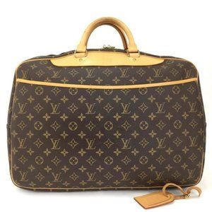 louis vuitton monogram alize 24 heures boston two pocket luggage